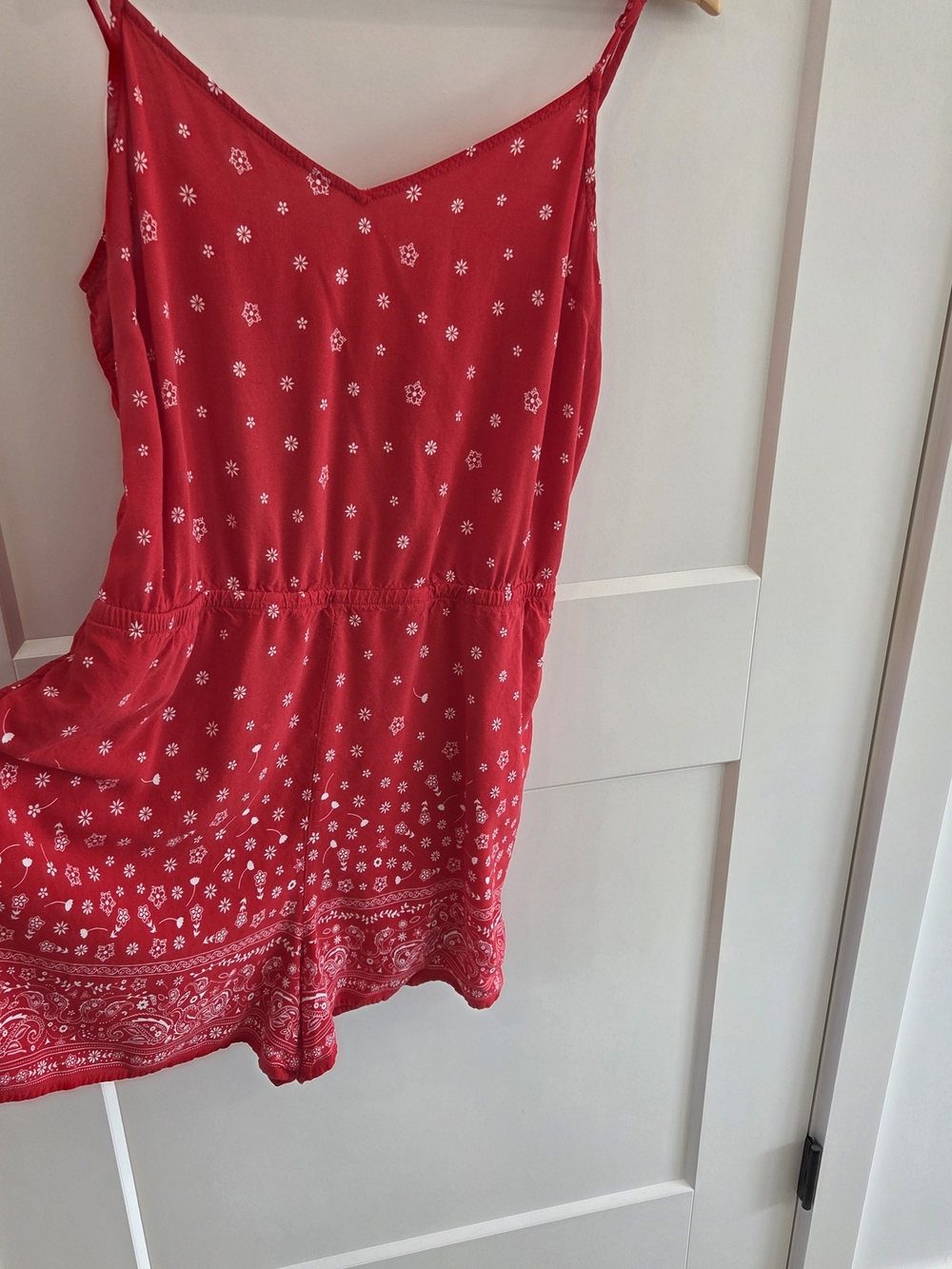 Garage Red and White Floral Print Top - Picture 6 of 11